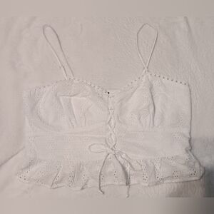 Wild Fable Women's White Crop-top size XL